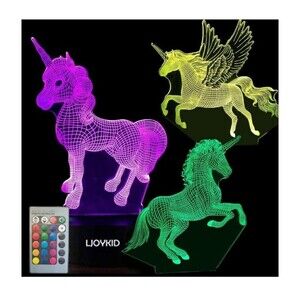3D unicorn night light
